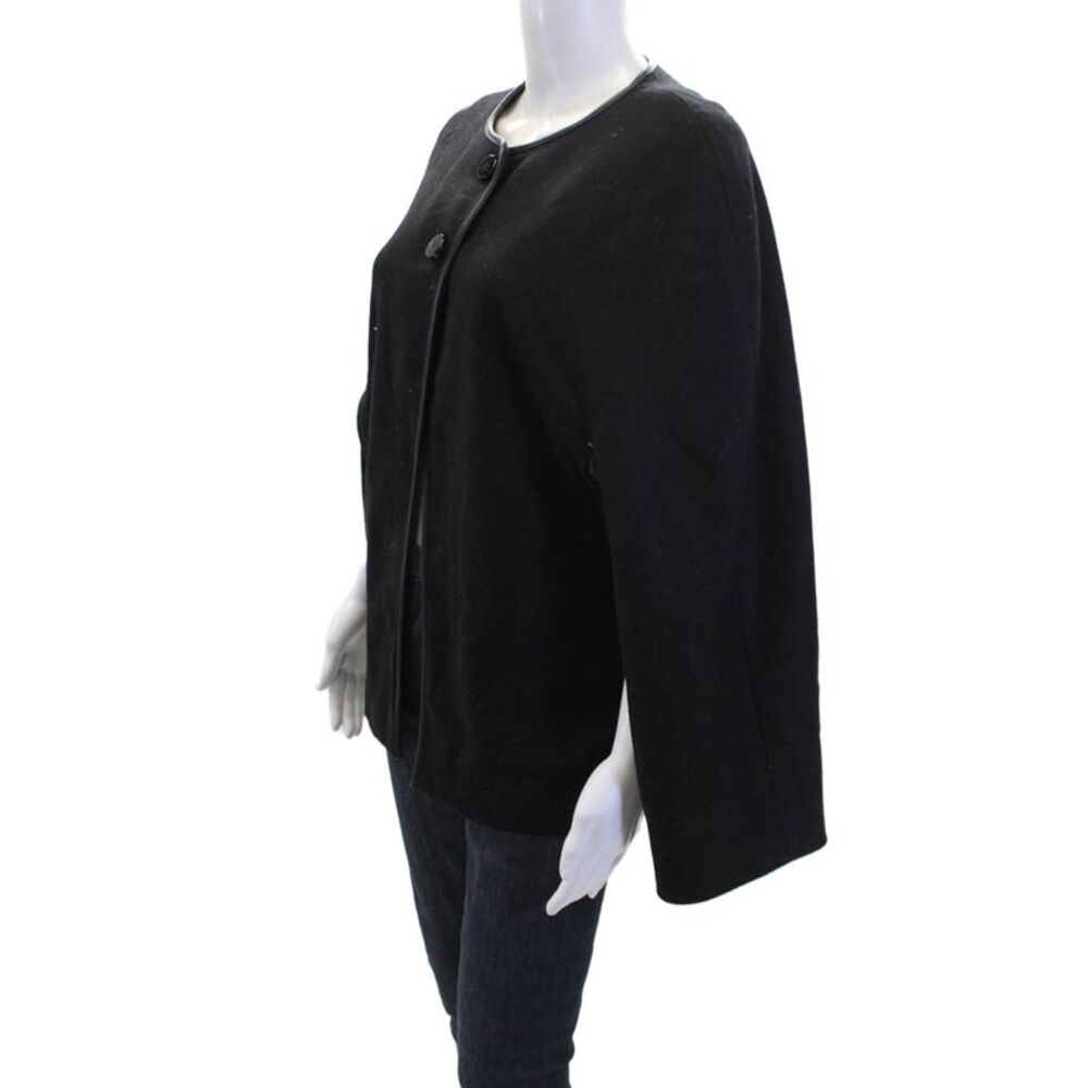 Zara Basic Womens Crew Neck Button Front Lined Ca… - image 2